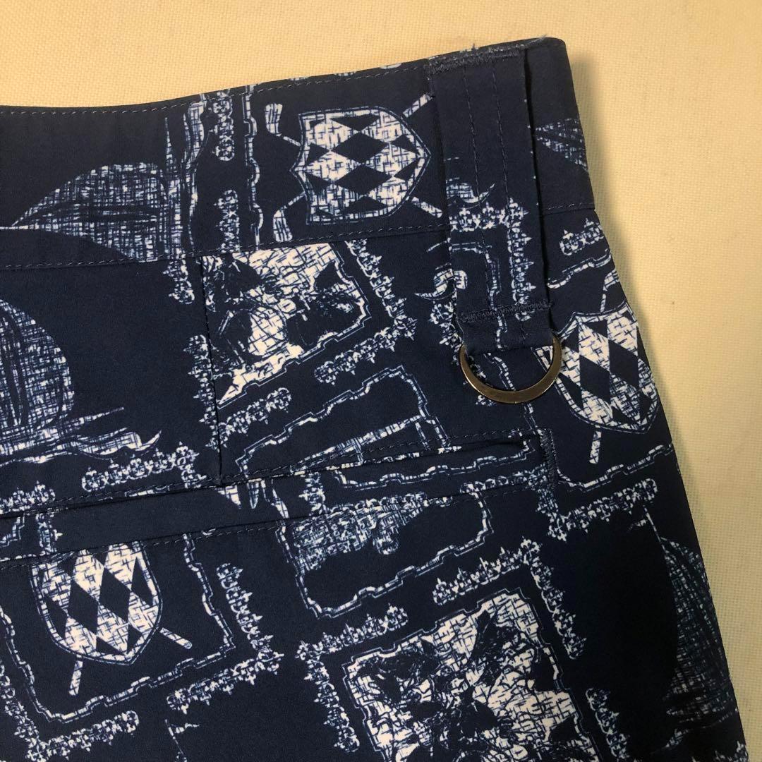 キャロウェイ ゴルフ ショート ハーフ パンツ ネイビー 総柄 Sサイズ