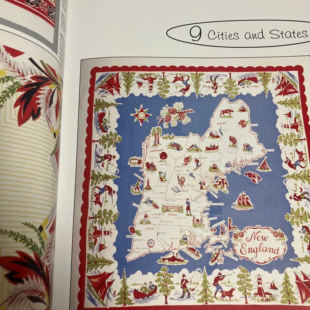 洋書　1940〜50年代のビンテージテーブルクロスのデザイン集　貴重