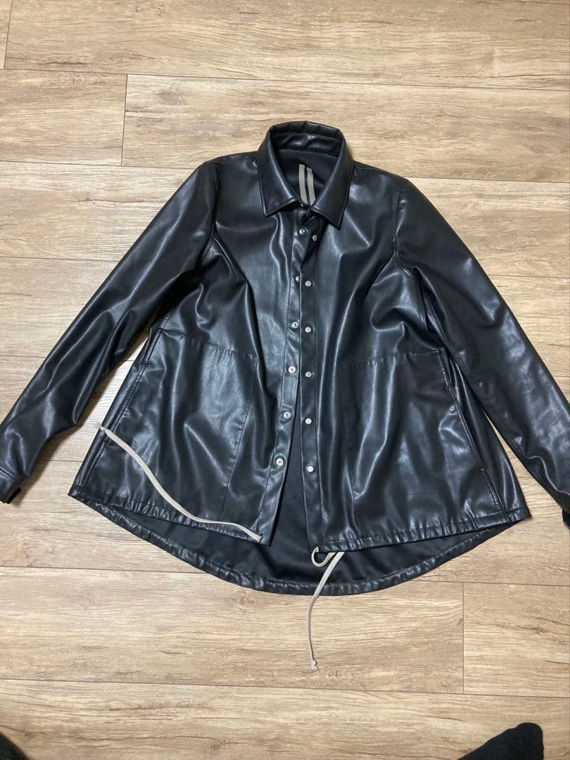 リックオウエンス　レザーシャツ20aw 20いいねで消去