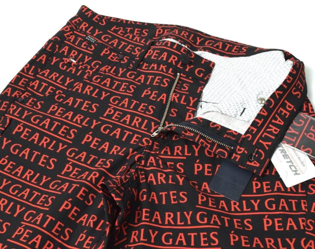 未使用3.1万 パーリーゲイツ 総柄 ストレッチ パンツ 0 レディース