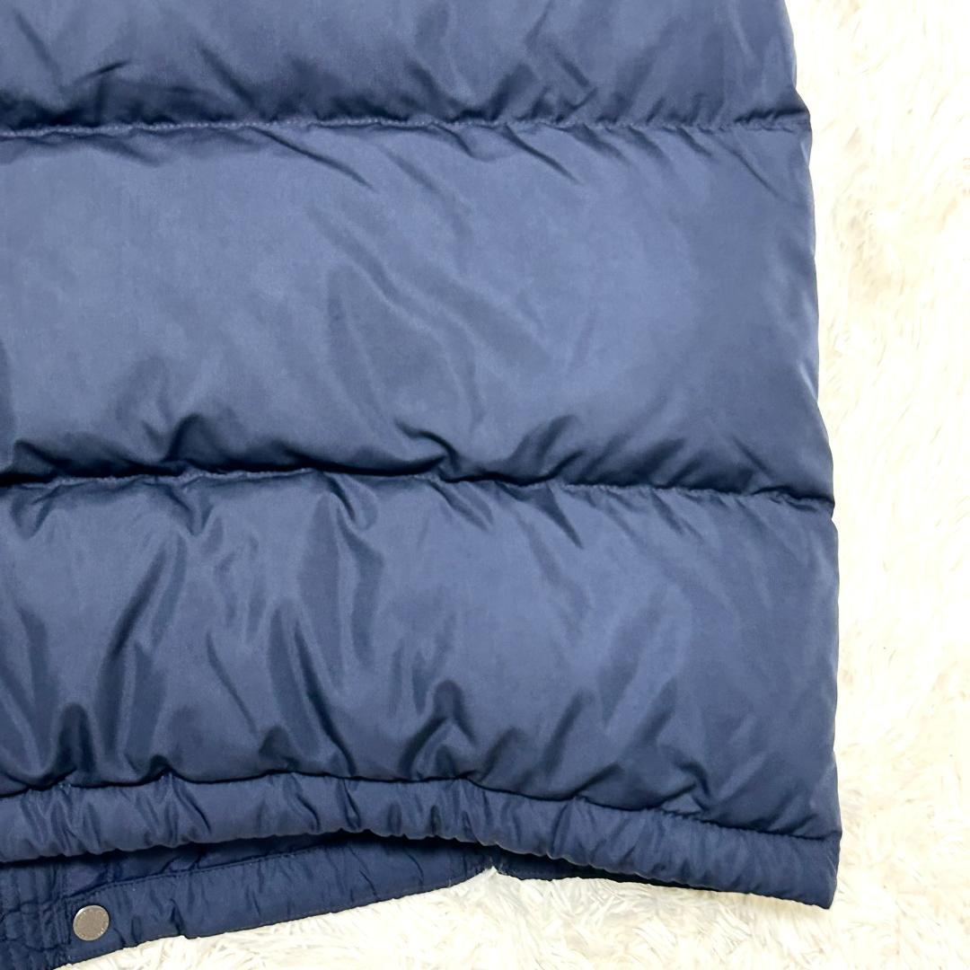 美品　ポロラルフローレン　ダウンベスト　肉厚　ネイビー　L　大きいサイズ　フード