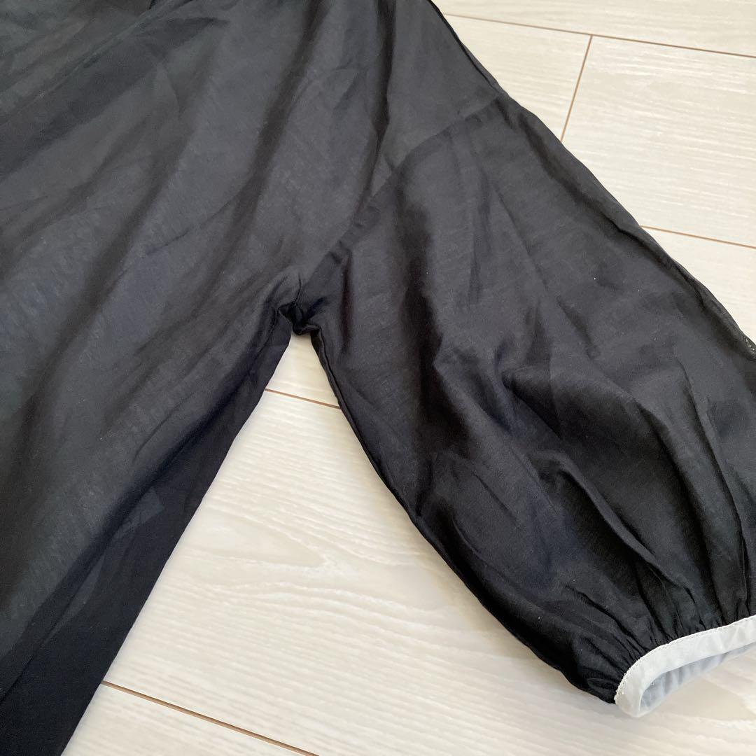 ユティリテ utilite コットンボイル ギャザー リバーシブル ブラウス