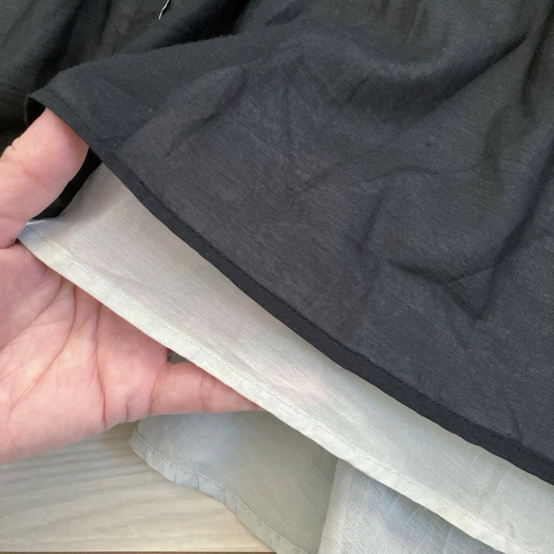 ユティリテ utilite コットンボイル ギャザー リバーシブル ブラウス