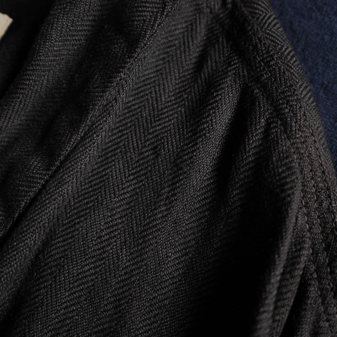 マキマロ ヘリンボーンローブコート