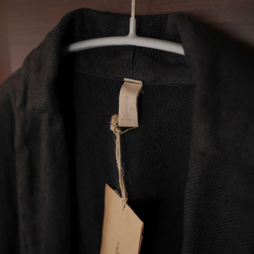 マキマロ ヘリンボーンローブコート