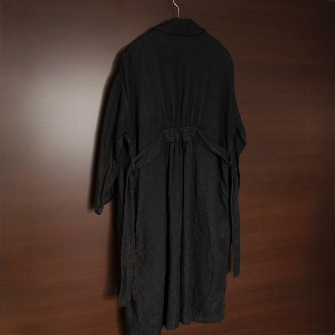 マキマロ ヘリンボーンローブコート