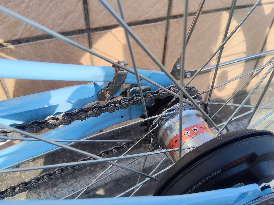 【手渡し限定】美品　ブリヂストン　リコリーナ　ブルー子供用自転車 　内装3段変速