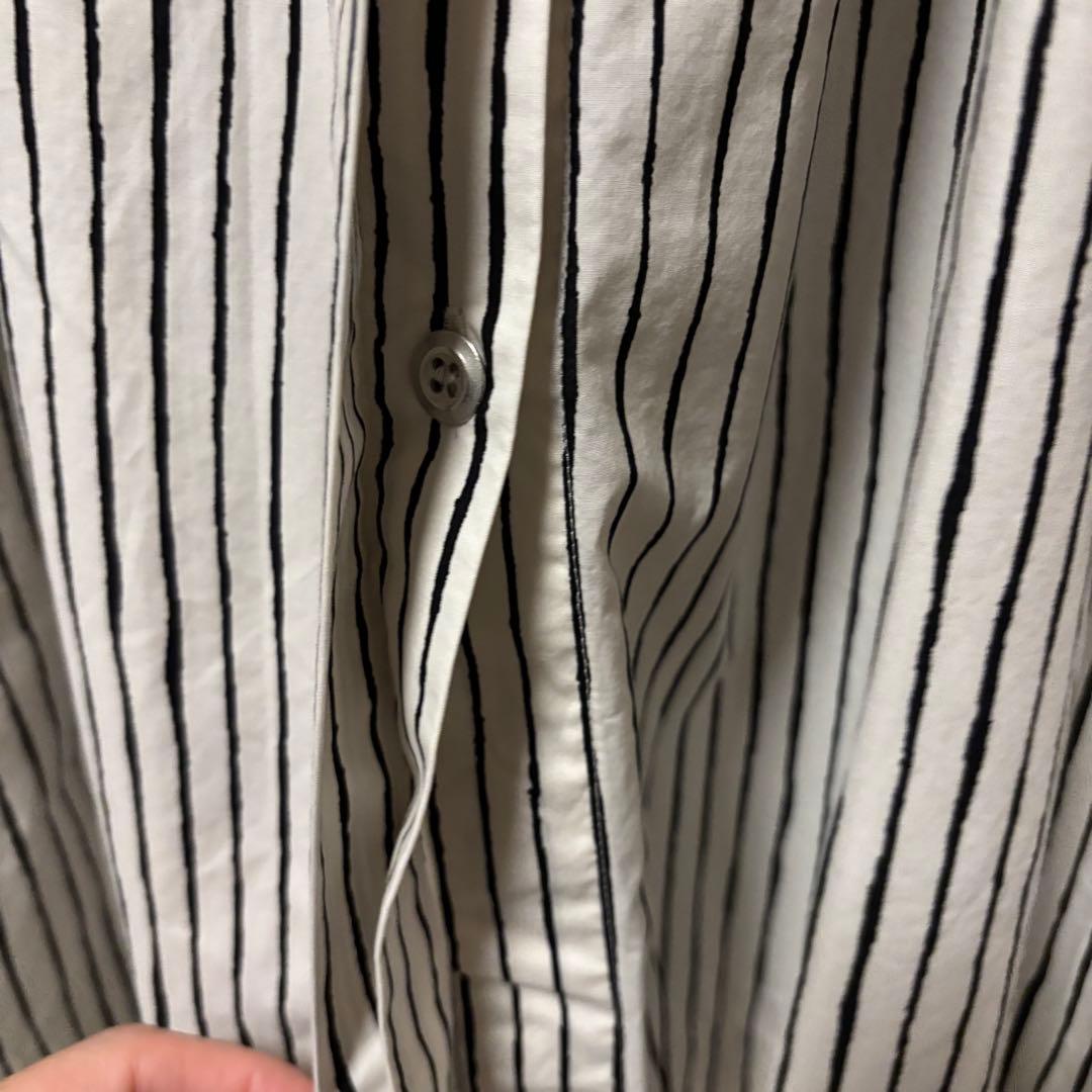 marimekko ストライプ 長袖 ロングシャツワンピース 36