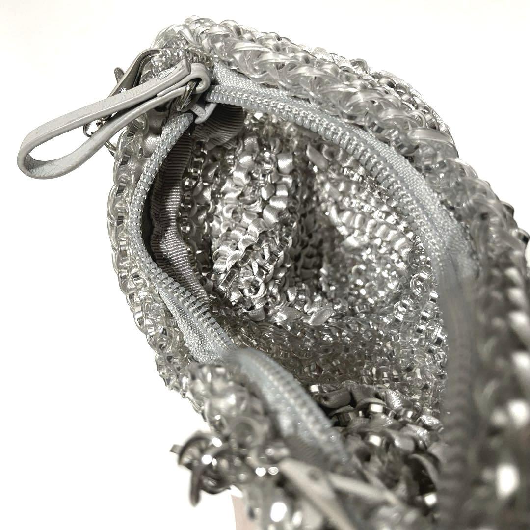 アンテプリマ リボン チェーン ワイヤーバッグ ミニ シルバー