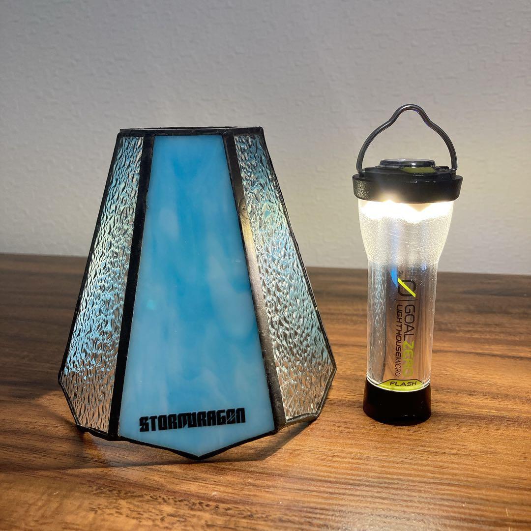 ゴールゼロ　ガラスシェード　ランタンスタンド　ステンドグラス　ガラスランタン