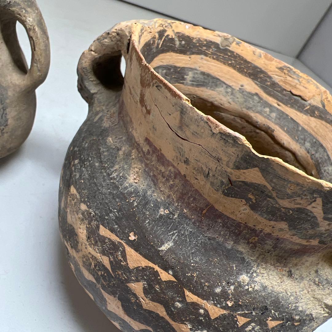 紀元前　アンダーソン土器2点　幅約9/12.5㎝　東Y7-1208②タコサ