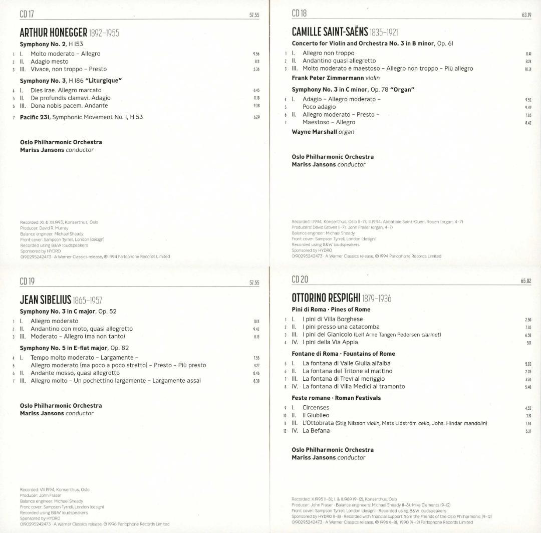 マリス・ヤンソンス オスロ・イヤーズ 21CD＋５DVD