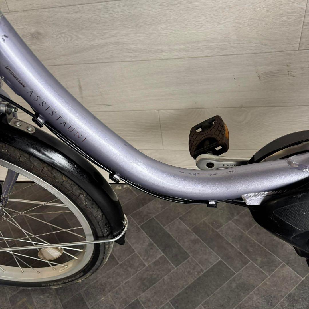 電動アシスト自転車 シルバー 前カゴ付き