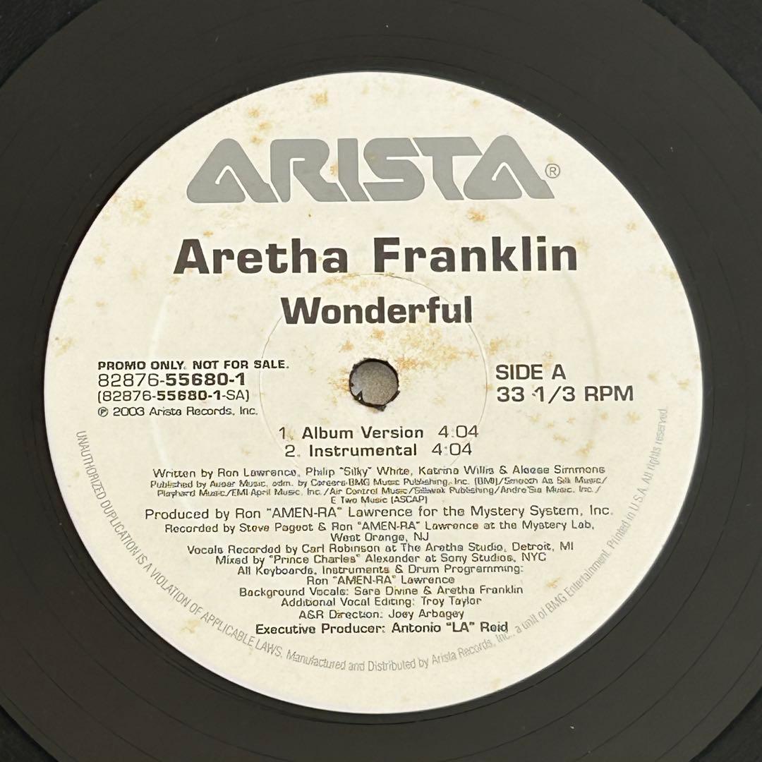 Aretha Franklin \"Wonderful\" アナログレコード