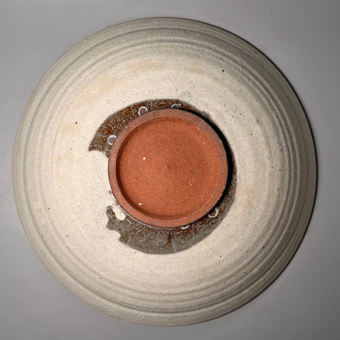 唐津焼　四代目　中野陶痴　唐津鉢　絵唐津　松文様　大作　直径36.5cm