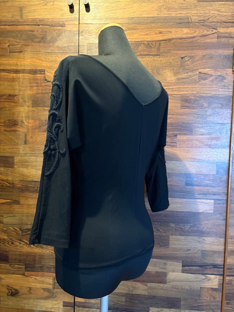 チャコット 社交ダンス 袖シースルー トップス ドルマンスリーブChacott