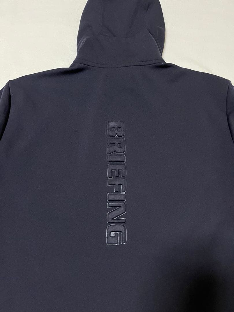 【美品】【BRIEFING】紺Lサイズ＊3Dロゴパーカー＊フルジップパーカー