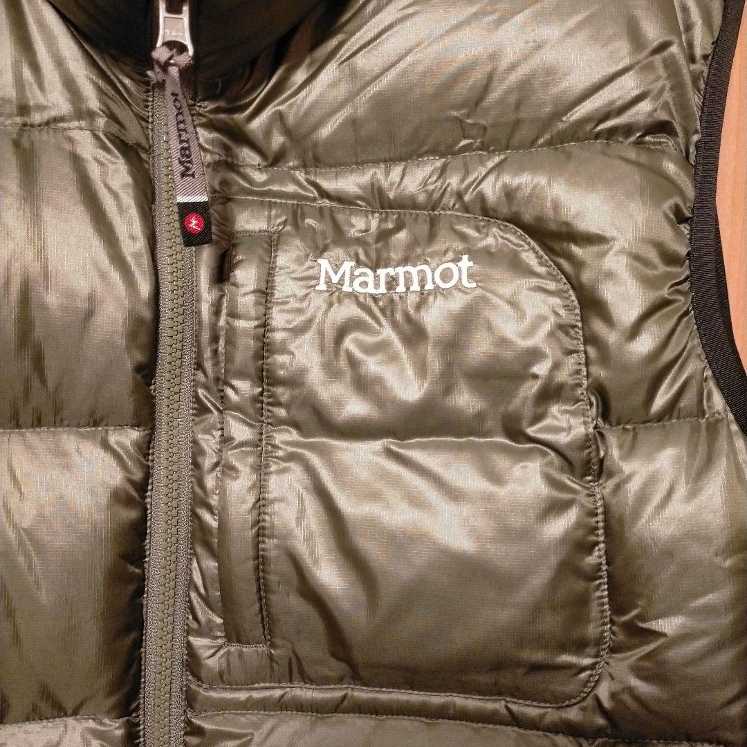 テイトMarmot ダウンベスト グリーン＆グリーン格子柄 リバーシブル