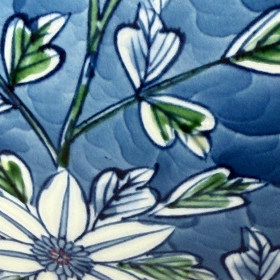 村上玄輝　染錦花草文様　花瓶　圧倒的な存在感　高さ27cm 胴径27cm　本人作