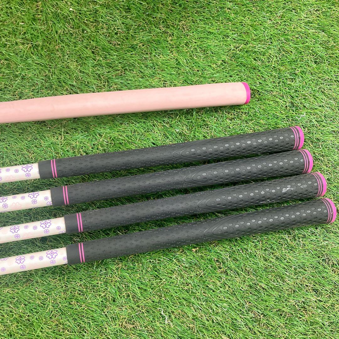 かわいいピンク 初心者　レディースゴルフクラブセット 右利き フレックスL