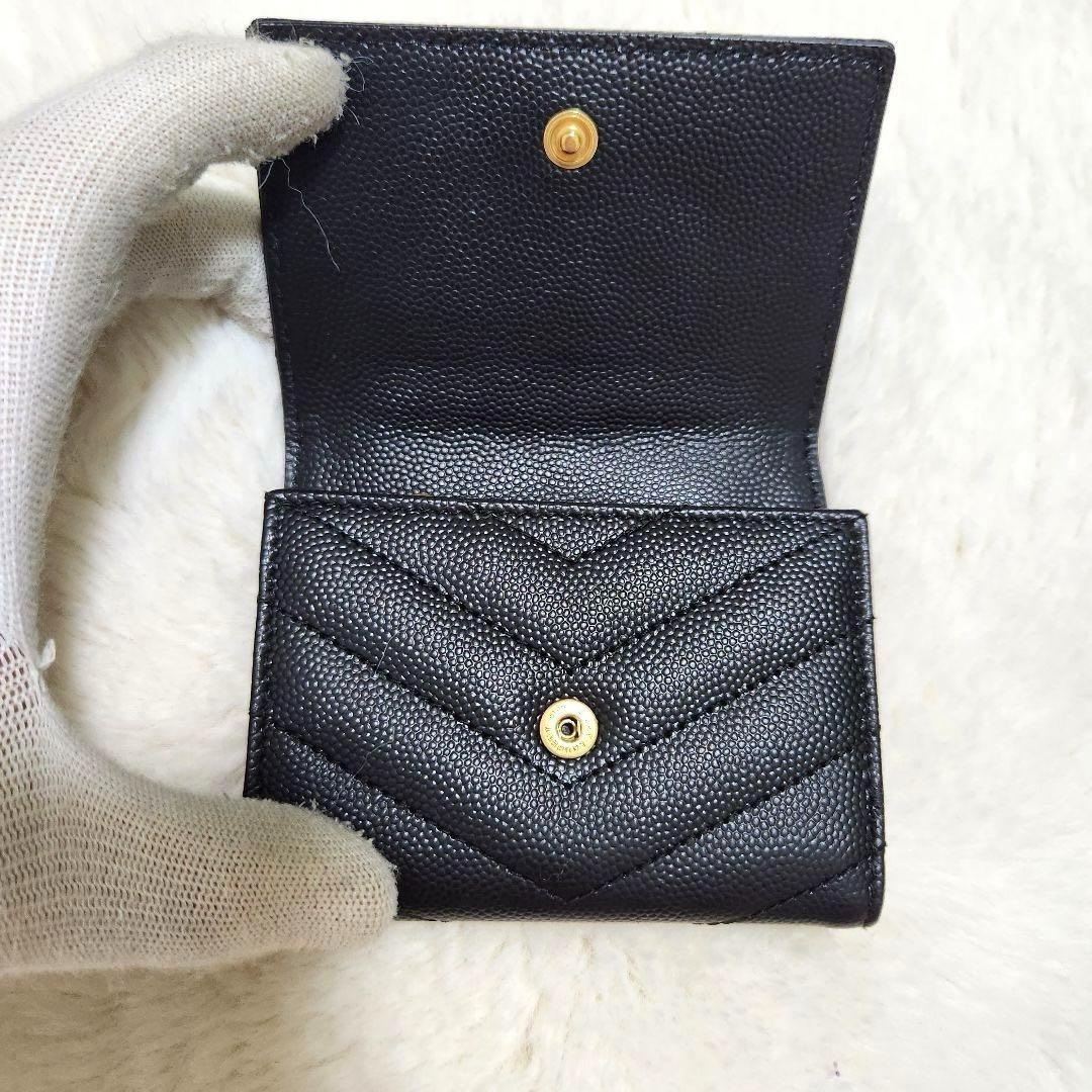 ✨極美品✨サンローラン　キーケース　6連　カサンドラ　キャビアスキン　ブラック