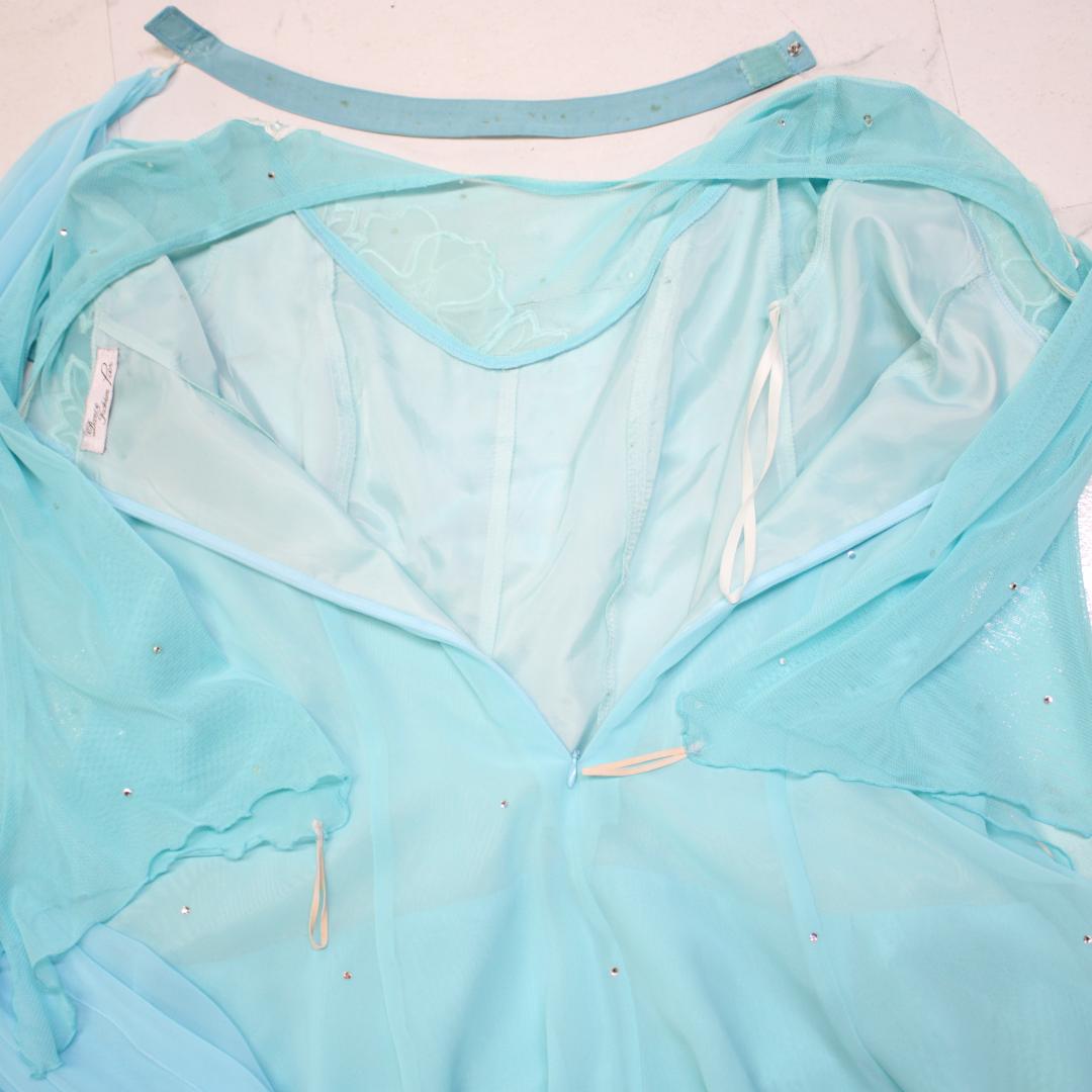 【社交ダンス衣装】スカイブルー Dance Fashion pier ワンピース