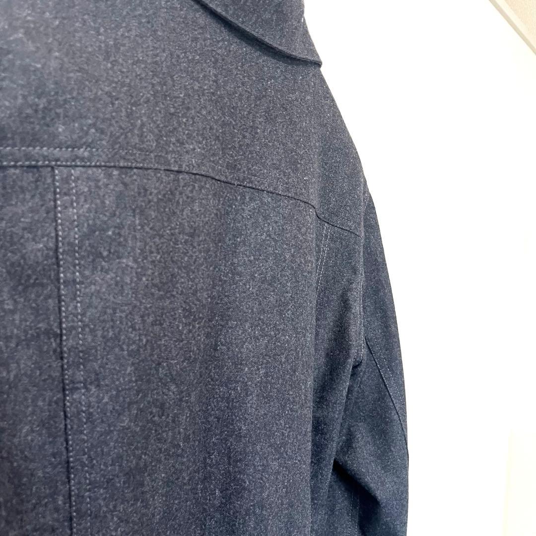 極美品 タリアトーレ STEVE ウールフランネルジャケット 46 ダークグレー