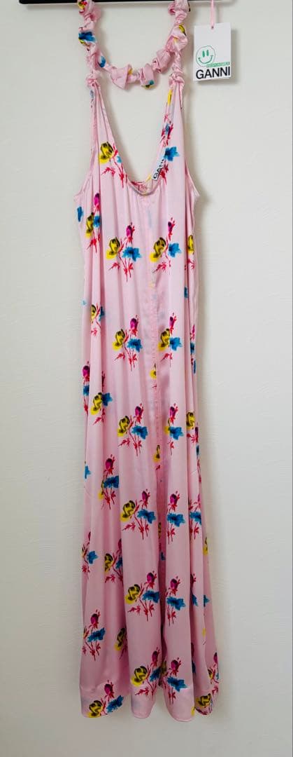 【タグ付き・美品】GANNI ガニー フローラル スリップワンピース