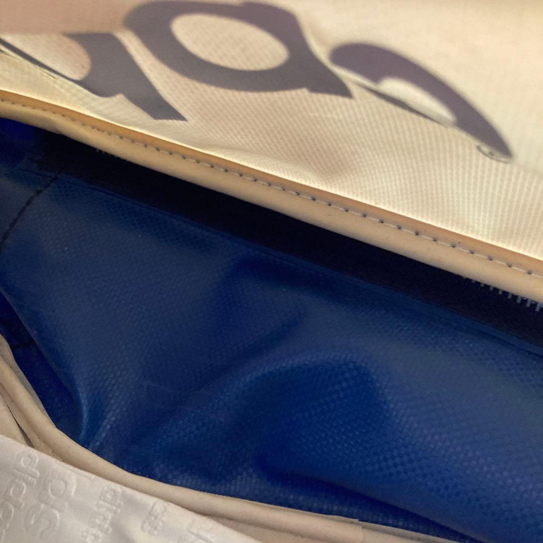 希少　adidas シューズケース 青/ホワイト