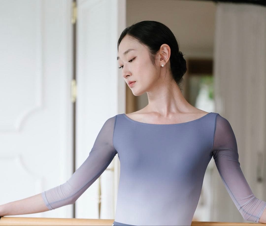 byplieバイプリエオンブレレオタードOmbré La Neige Lサイズ