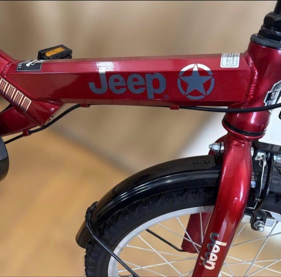 【極美品】Jeep 子供用自転車 16インチ 赤 前カゴ&補助輪付き