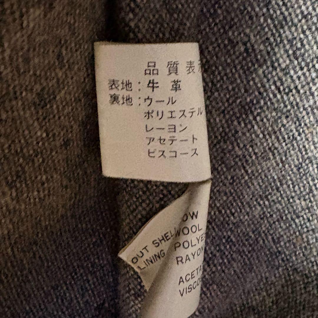 レトロ古着 ASL牛革レザージャケット 茶色 L 肉厚 革ジャン ライダース