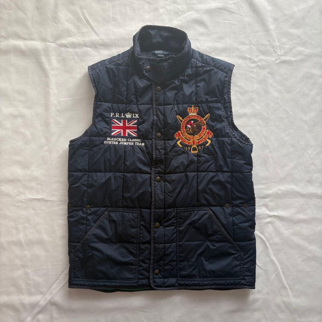 90s Polo Ralph Lauren キルティングダウンベスト ネイビー
