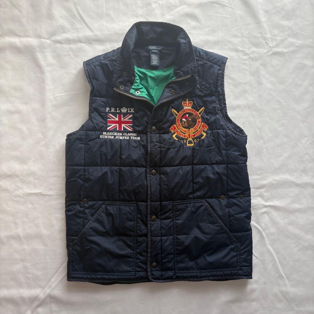 90s Polo Ralph Lauren キルティングダウンベスト ネイビー