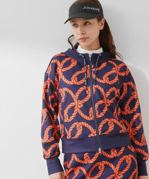 ★新品★2024年モデルJUN&ROPE ロープ柄フーディパーカー　サイズ　L