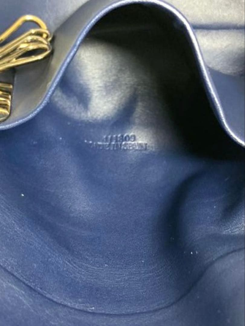 良品　ロエベ　アナグラム　レザー　6連キーケース ブルー系