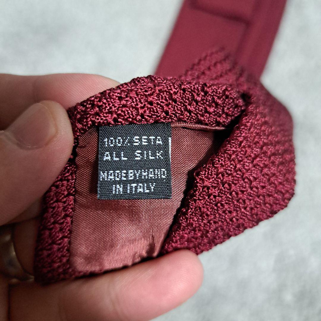 【美品】Marinella ネクタイ シルク100% ボルドー