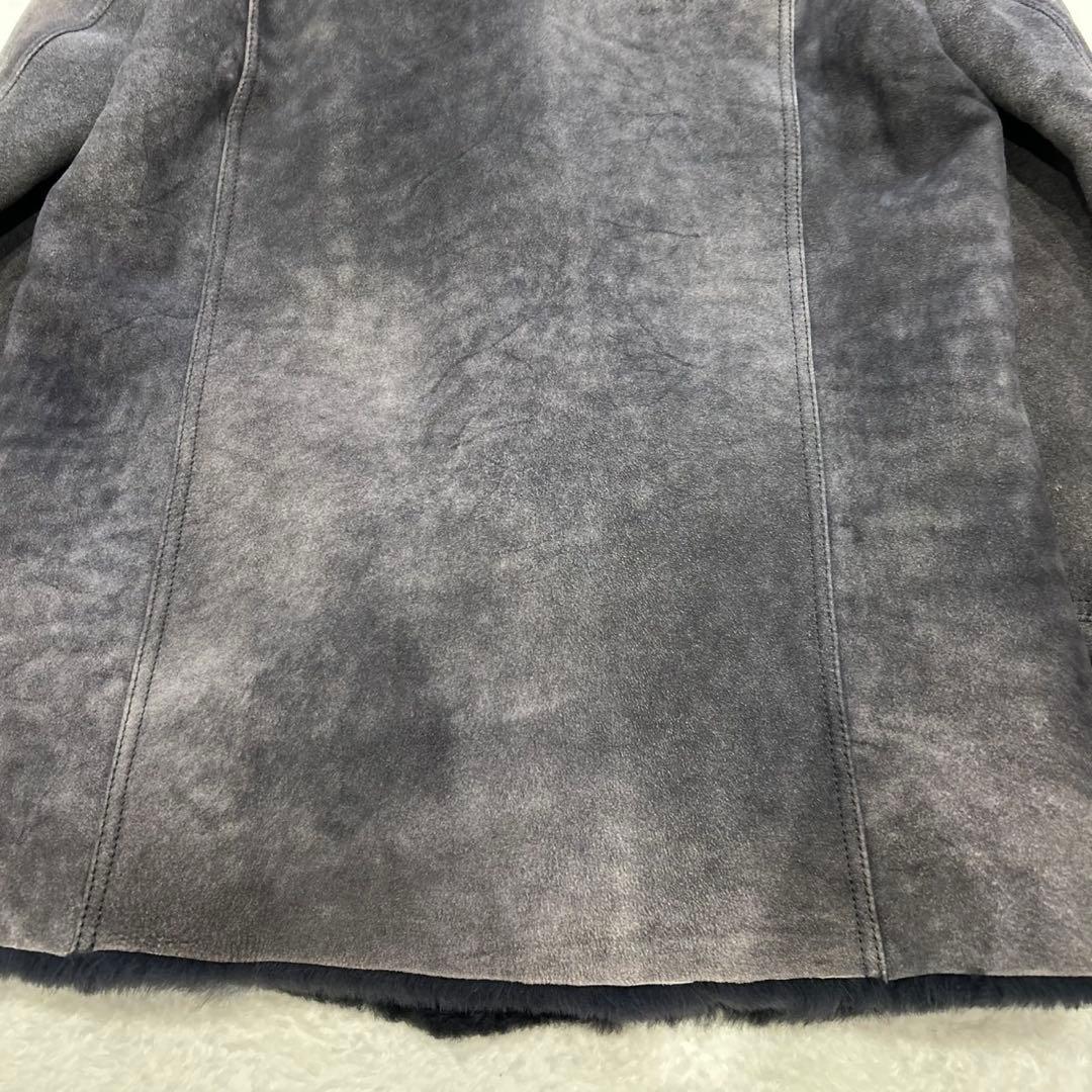 【希少】ニチワレリューム リアルムートンコート 羊革 Lサイズ 黒 高級