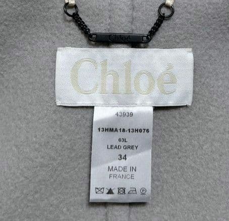 Chloe グレージュ ポンチョスタイルコート