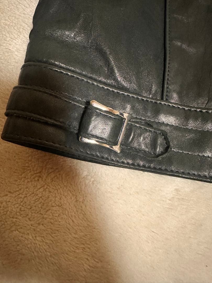 【極美品&ギャラ付】ルイスレザー　サイクロン　42 シープスキン　ダークネイビー