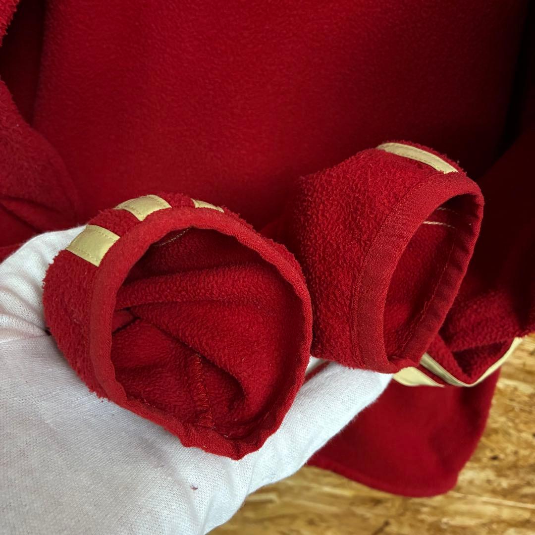 ★adidas★ドイツ代表★フリース★刺繍ロゴ★M相当★赤×黒×白★