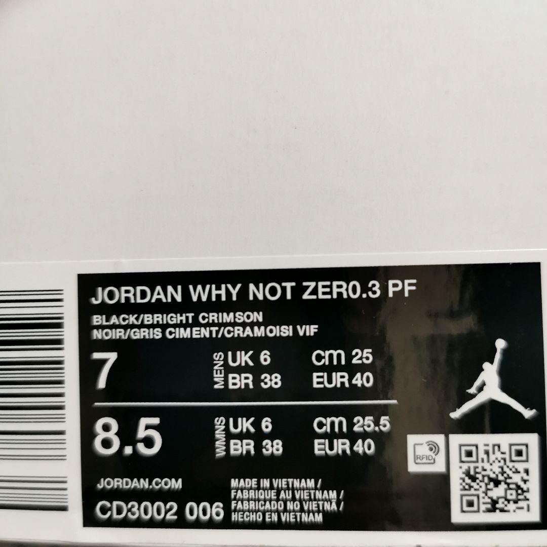 JORDAN ジョーダン \"Why Not?\" Zer0.3 PF 25cm