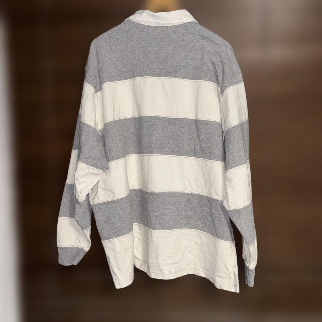 Polo by Ralph Lauren ラガーシャツ XXL グレー/ホワイト