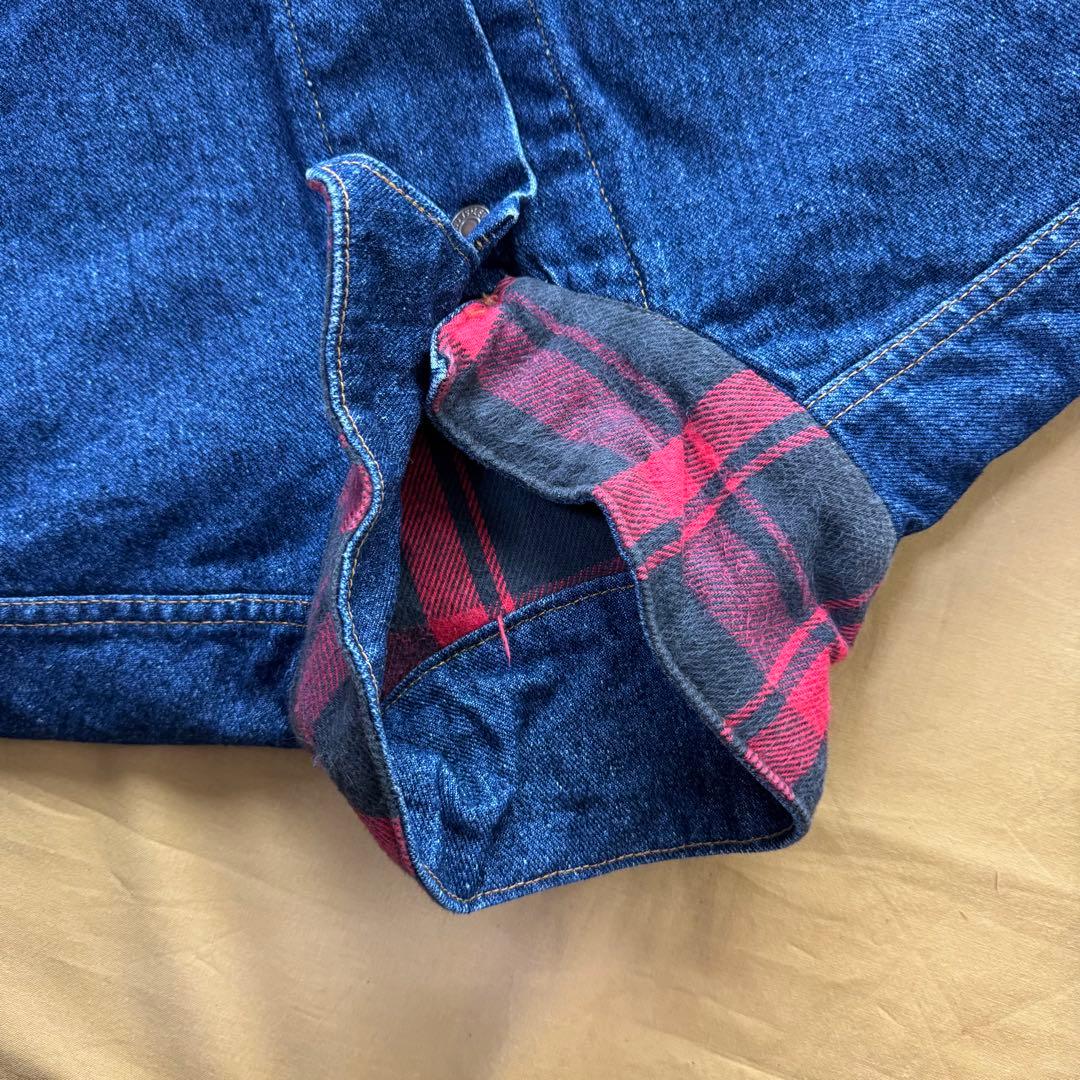 美品　USA製　levi's デニムジャケット　ブランケット　濃紺　XL