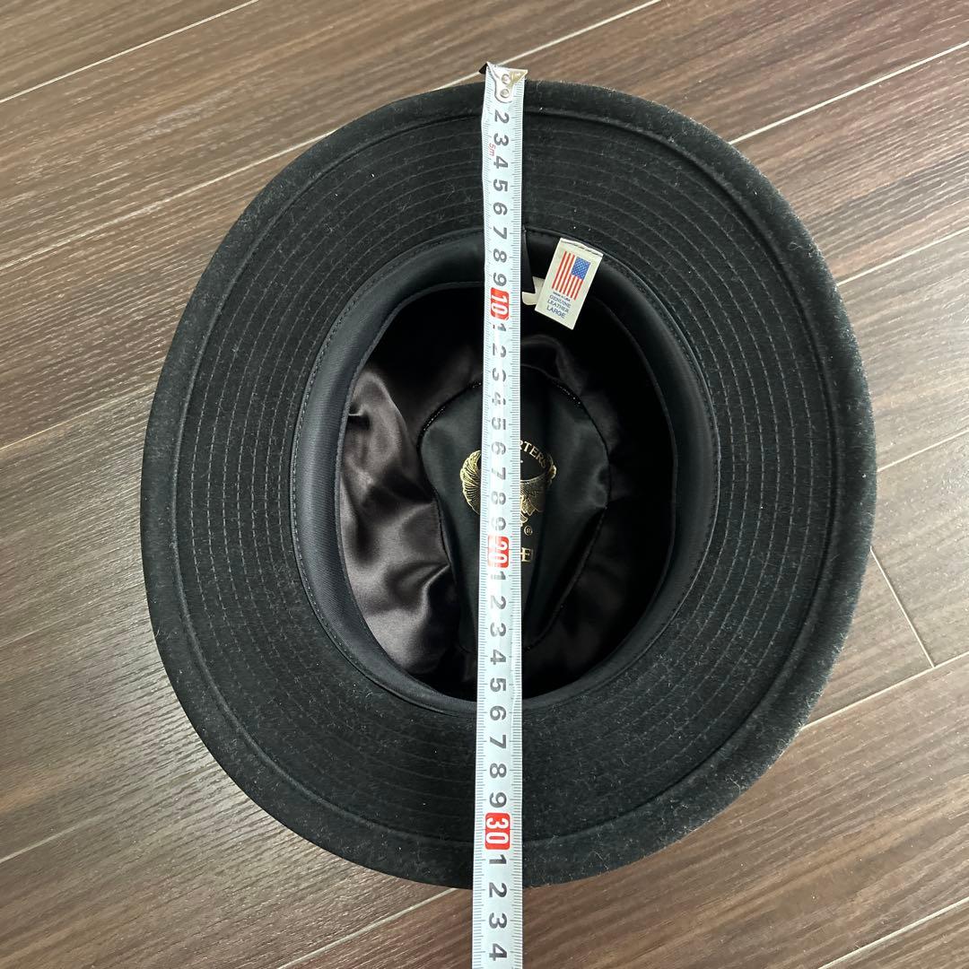 HENSHELの黒 スエード　中折れハット