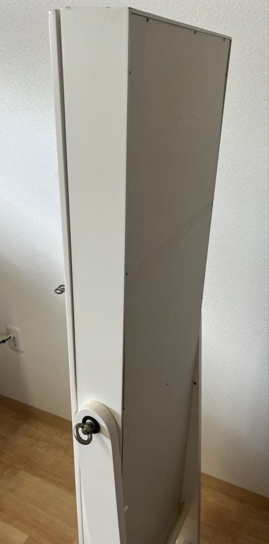 全身鏡 全身ミラー アクセサリーケース アクセサリー収納 ホワイト家具 姿見