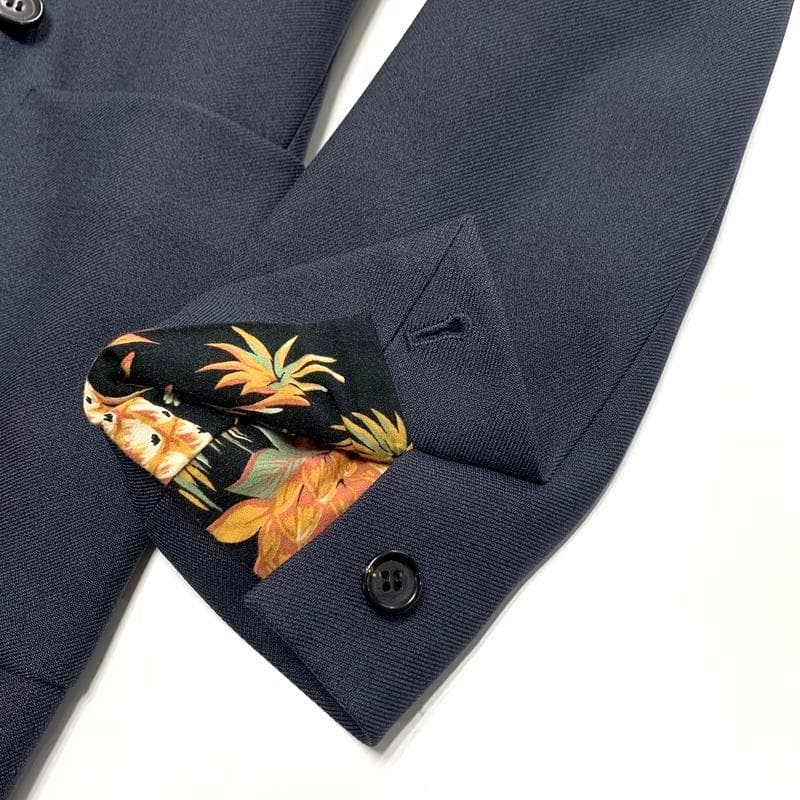 MR.OLIVE レトロポリエステル ダブル ジャケット スタプレパンツ 上下