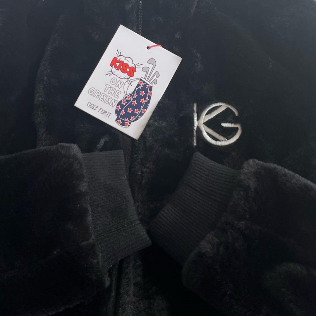 新品タグ付き キスオンザグリーン ファー 上下セット セットアップ ブラック