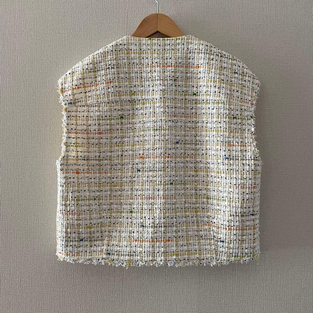 美品！Ballsey LINTONツイードベスト ホワイト 金糸トゥモローランド