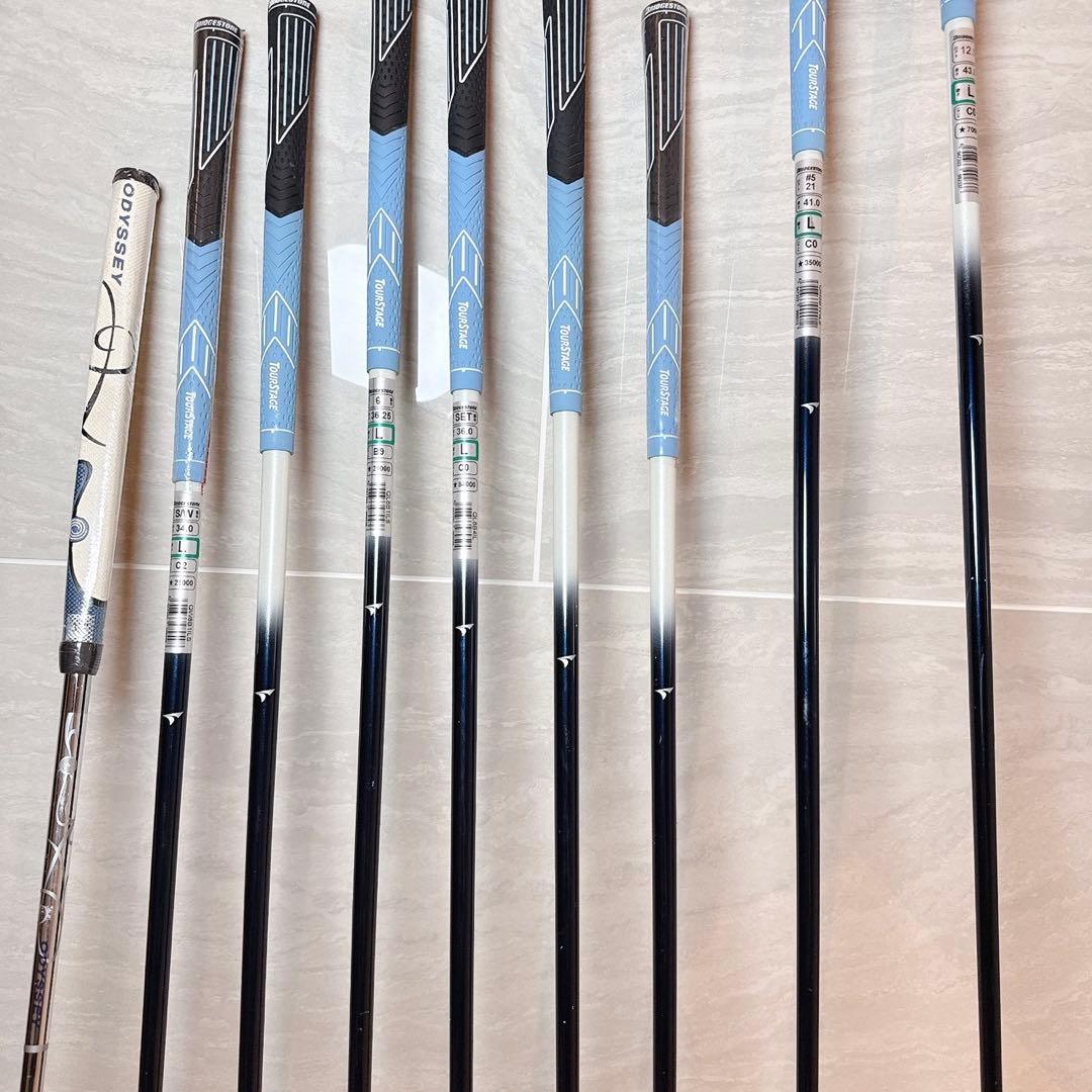 【美品】ツアーステージ　VIQ CL レディース　ゴルフクラブセット　9本　L
